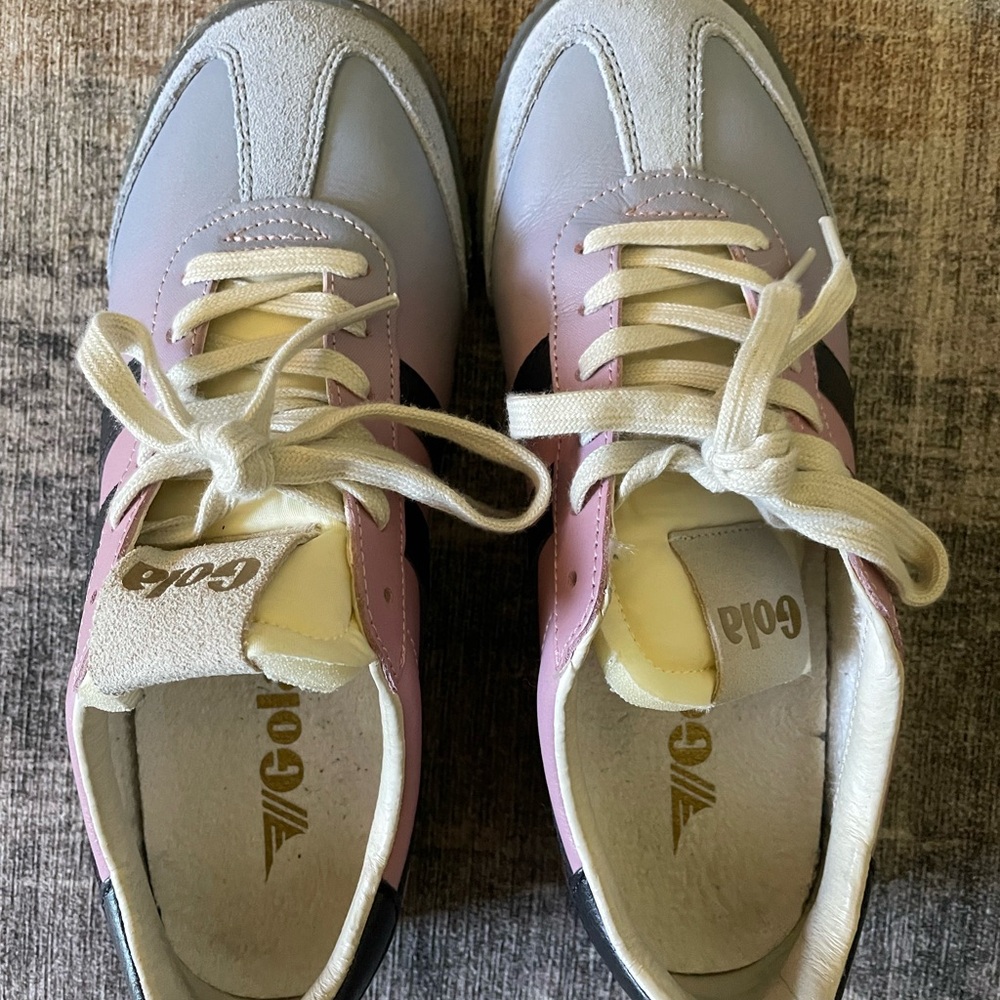 Gola Women's Pastel Pink and Light Gray Sneakers